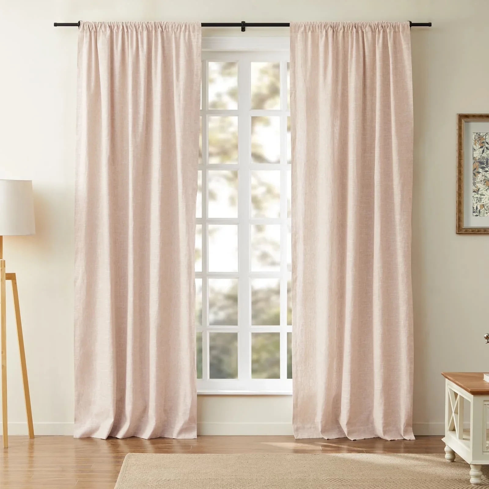 Jenna Linen Curtains & Drapes Soft Top - Image 45
