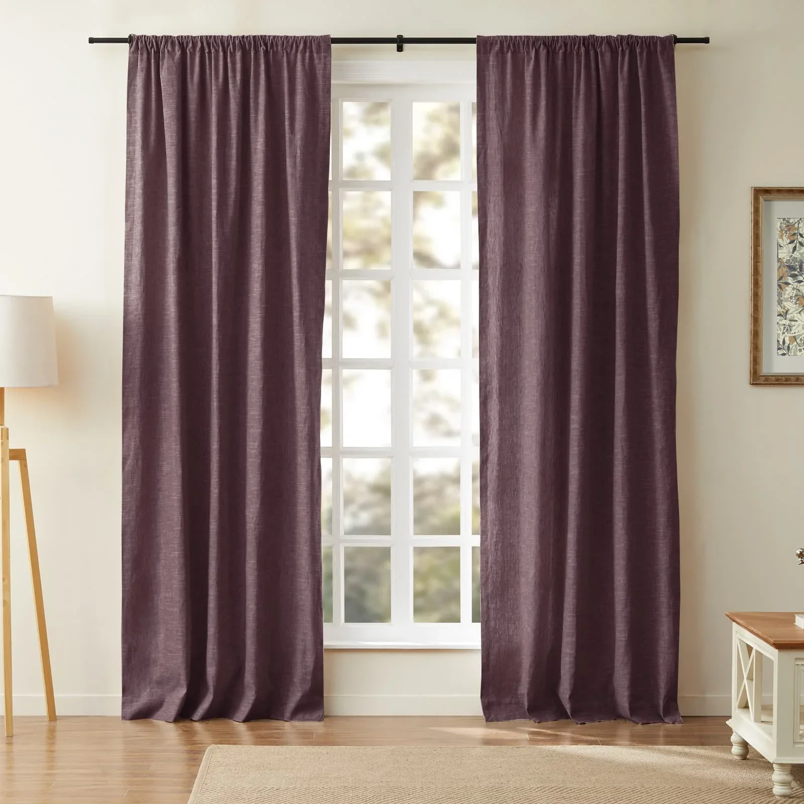 Jenna Linen Curtains & Drapes Soft Top - Image 46