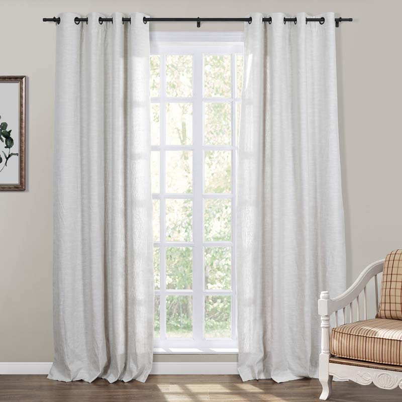 Jenna Linen Curtains & Drapes Grommet - Image 12