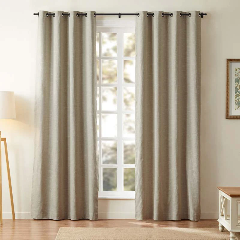 Jenna Linen Curtains & Drapes Grommet - Image 14