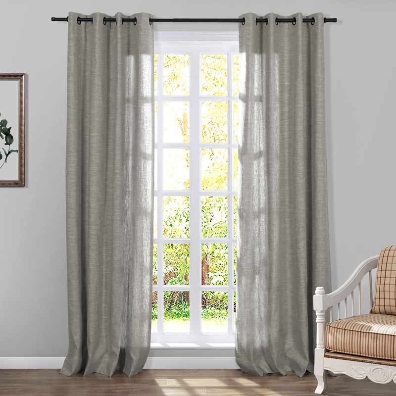 Jenna Linen Curtains & Drapes Grommet - Image 15