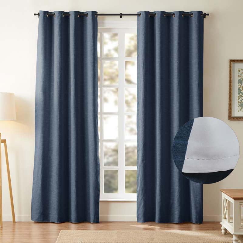 Jenna Linen Curtains & Drapes Grommet - Image 16