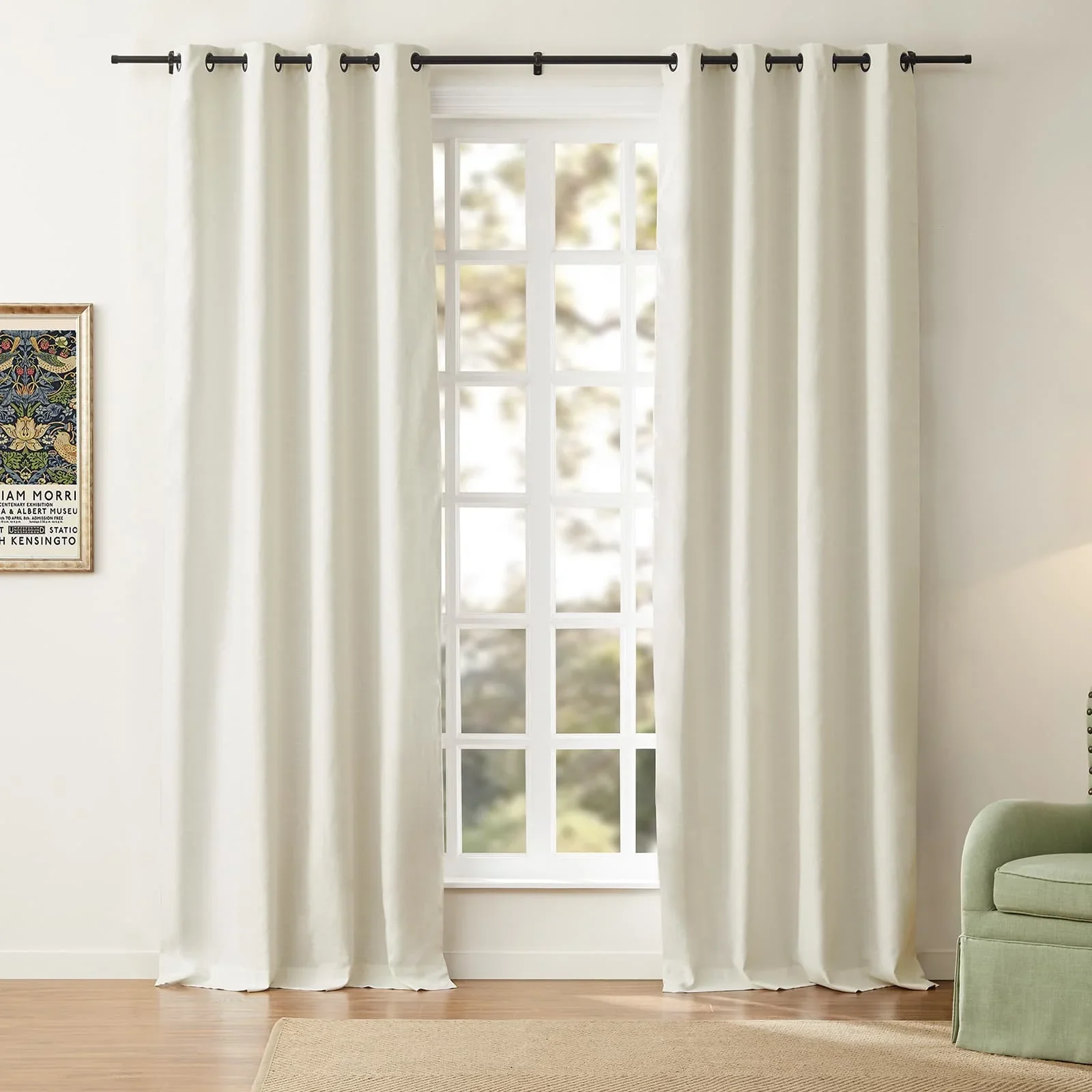 Jenna Linen Curtains & Drapes Grommet - Image 17