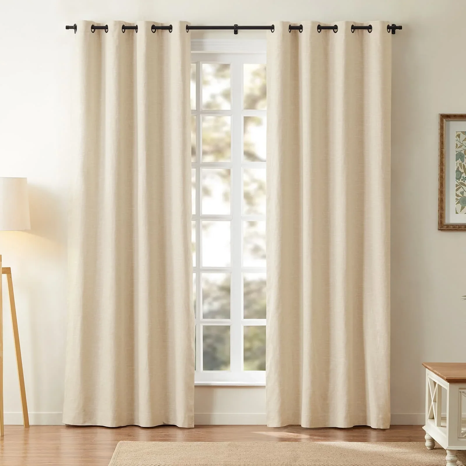 Jenna Linen Curtains & Drapes Grommet - Image 18