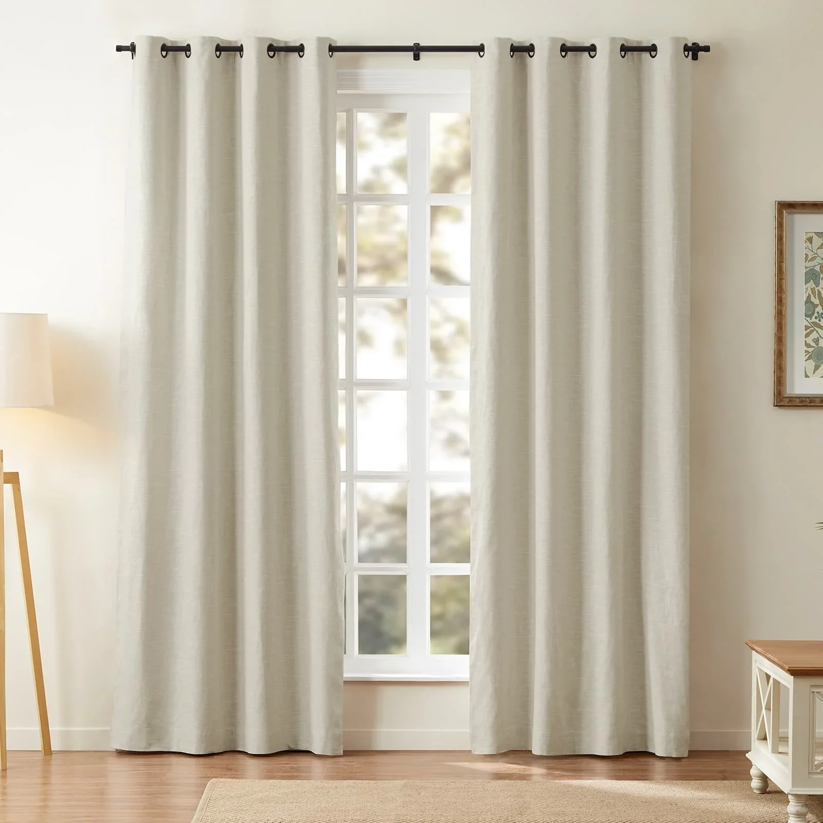 Jenna Linen Curtains & Drapes Grommet - Image 20
