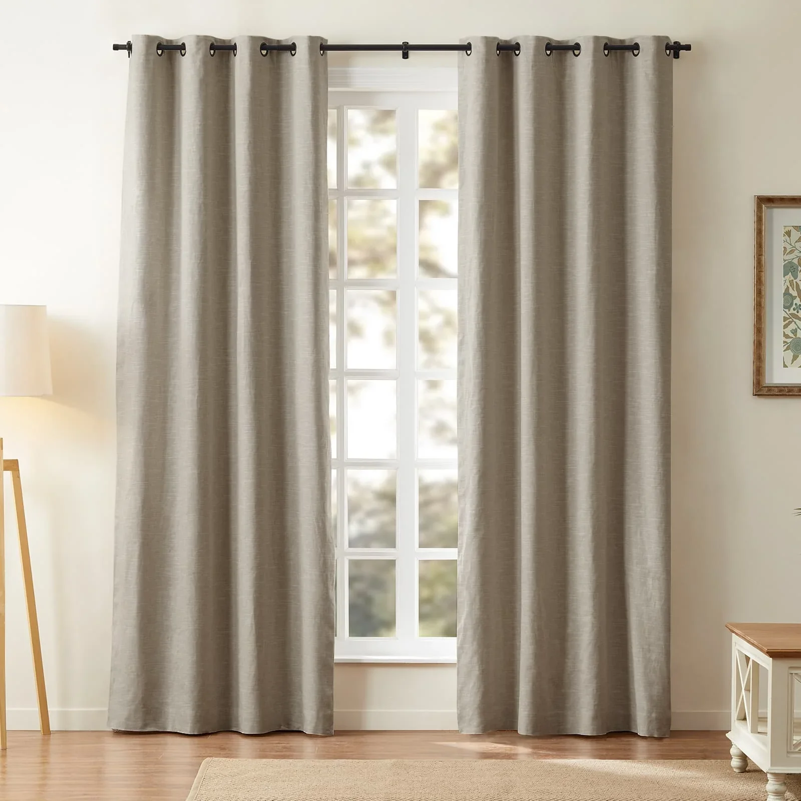 Jenna Linen Curtains & Drapes Grommet - Image 21
