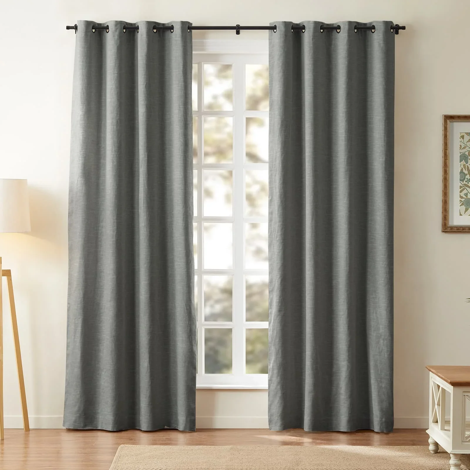 Jenna Linen Curtains & Drapes Grommet - Image 22