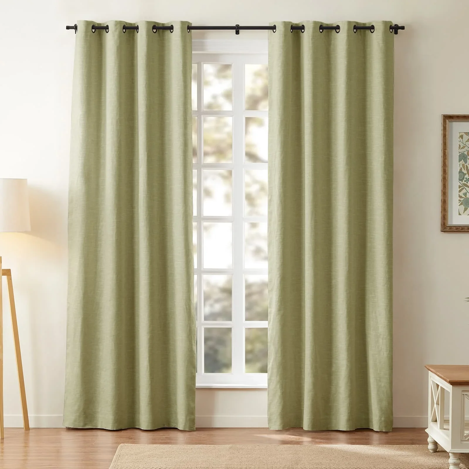 Jenna Linen Curtains & Drapes Grommet - Image 24