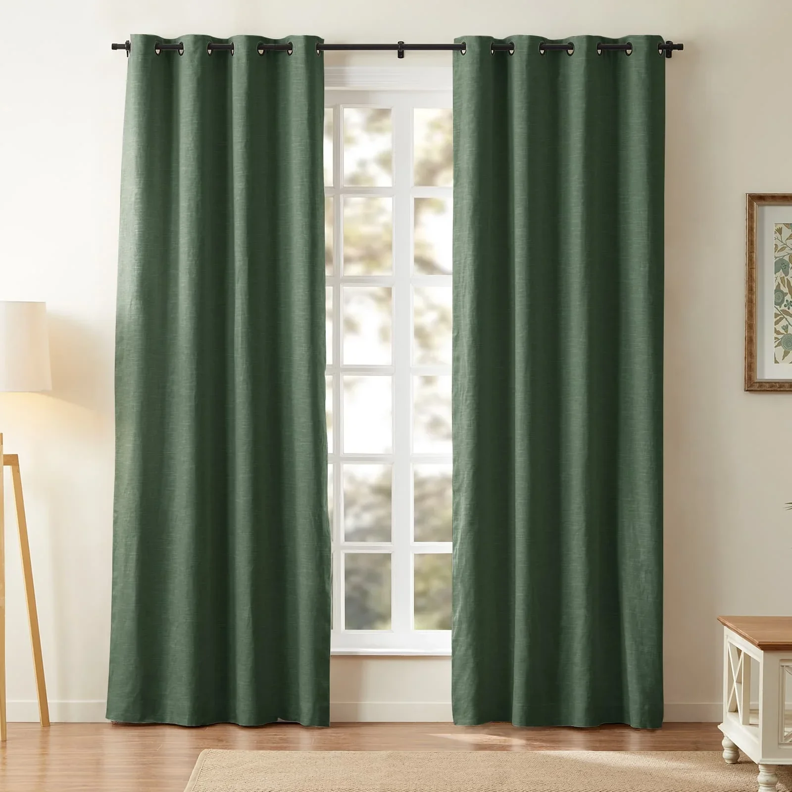 Jenna Linen Curtains & Drapes Grommet - Image 25