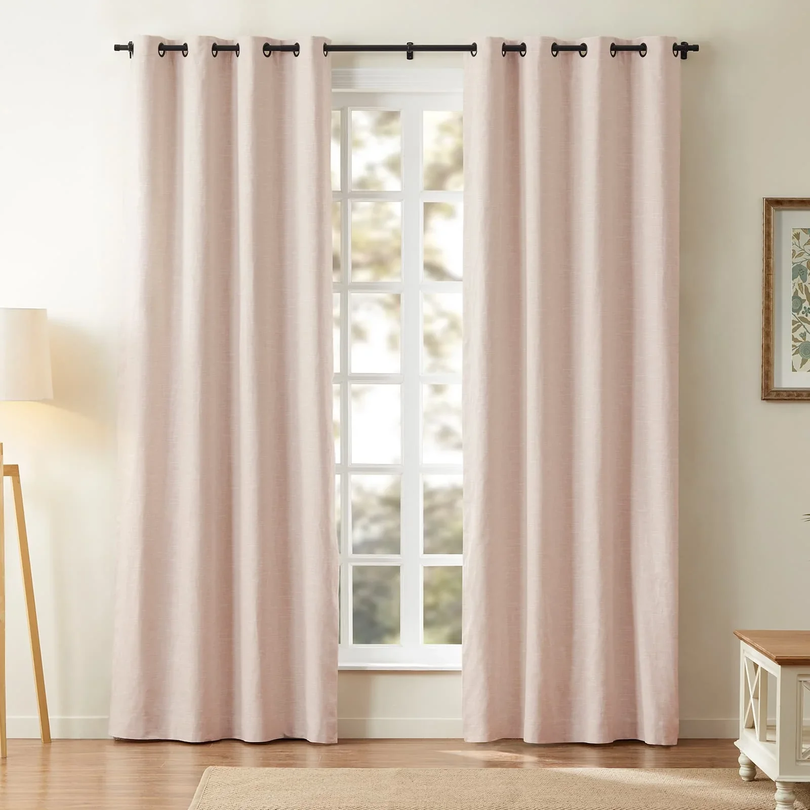 Jenna Linen Curtains & Drapes Grommet - Image 26