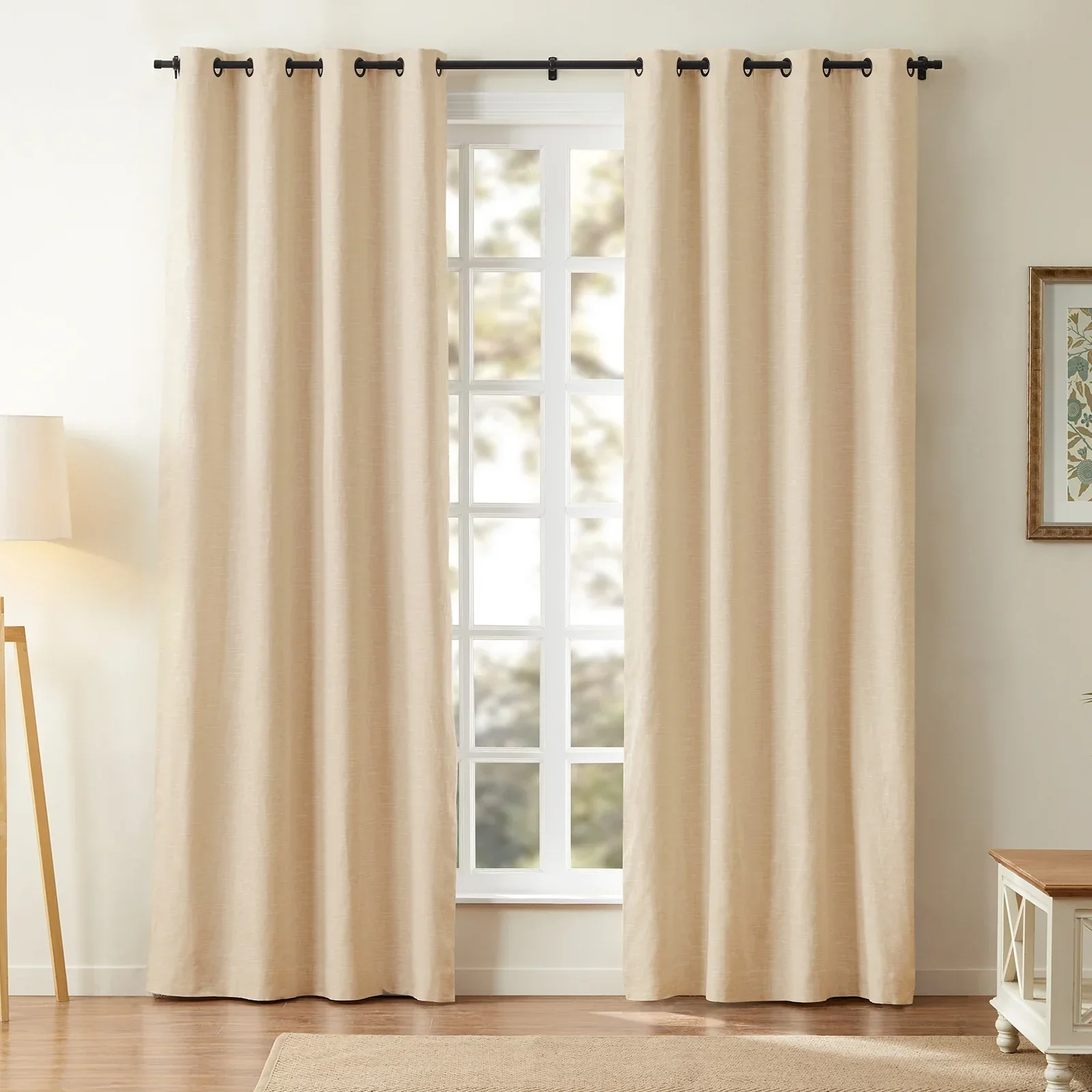 Jenna Linen Curtains & Drapes Grommet - Image 29