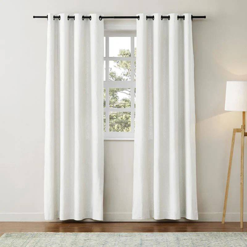 Jenna Linen Curtains & Drapes Grommet - Image 4