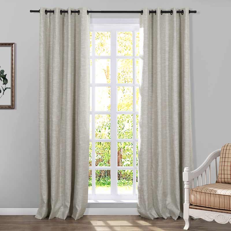 Jenna Linen Curtains & Drapes Grommet - Image 5