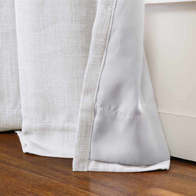 Kelly Faux Linen Curtains & Drapes Grommet - Image 4