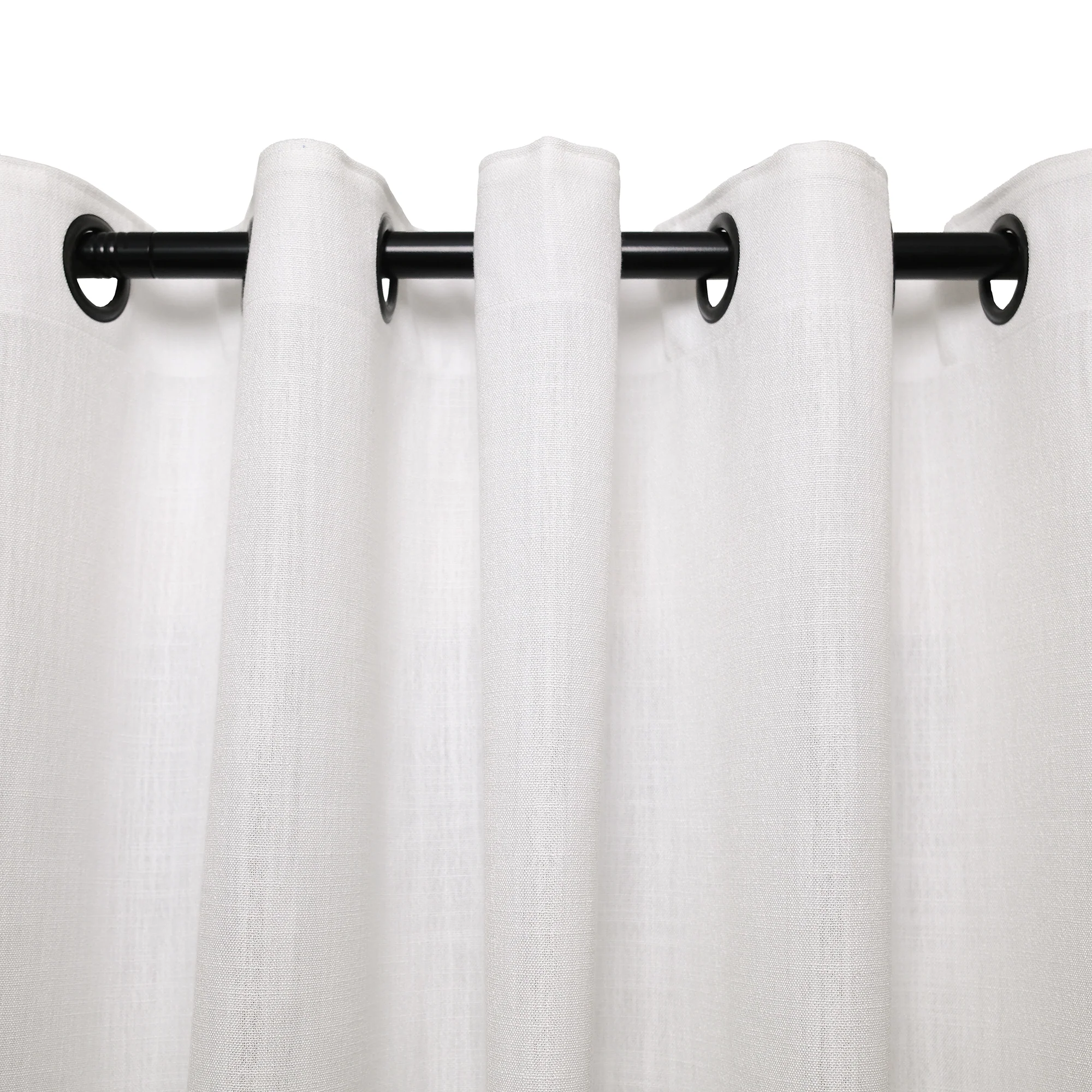 Kelly Faux Linen Curtains & Drapes Grommet - Image 3