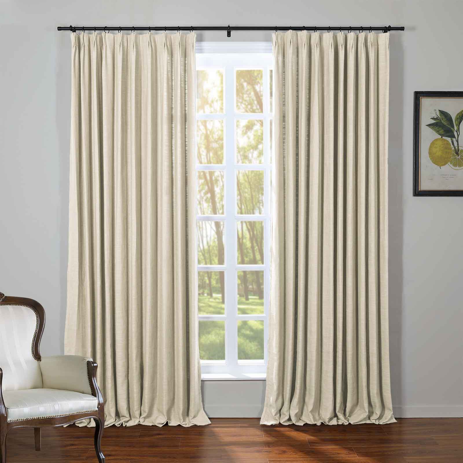 Kelly Flax Linen Curtains & Drapes Pleated - Image 10