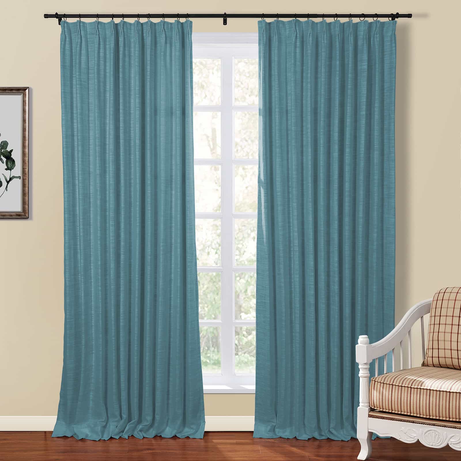 Kelly Flax Linen Curtains & Drapes Pleated - Image 11