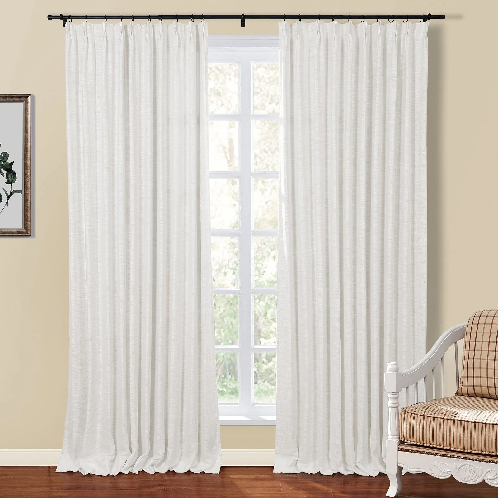 Kelly Flax Linen Curtains & Drapes Pleated - Image 12