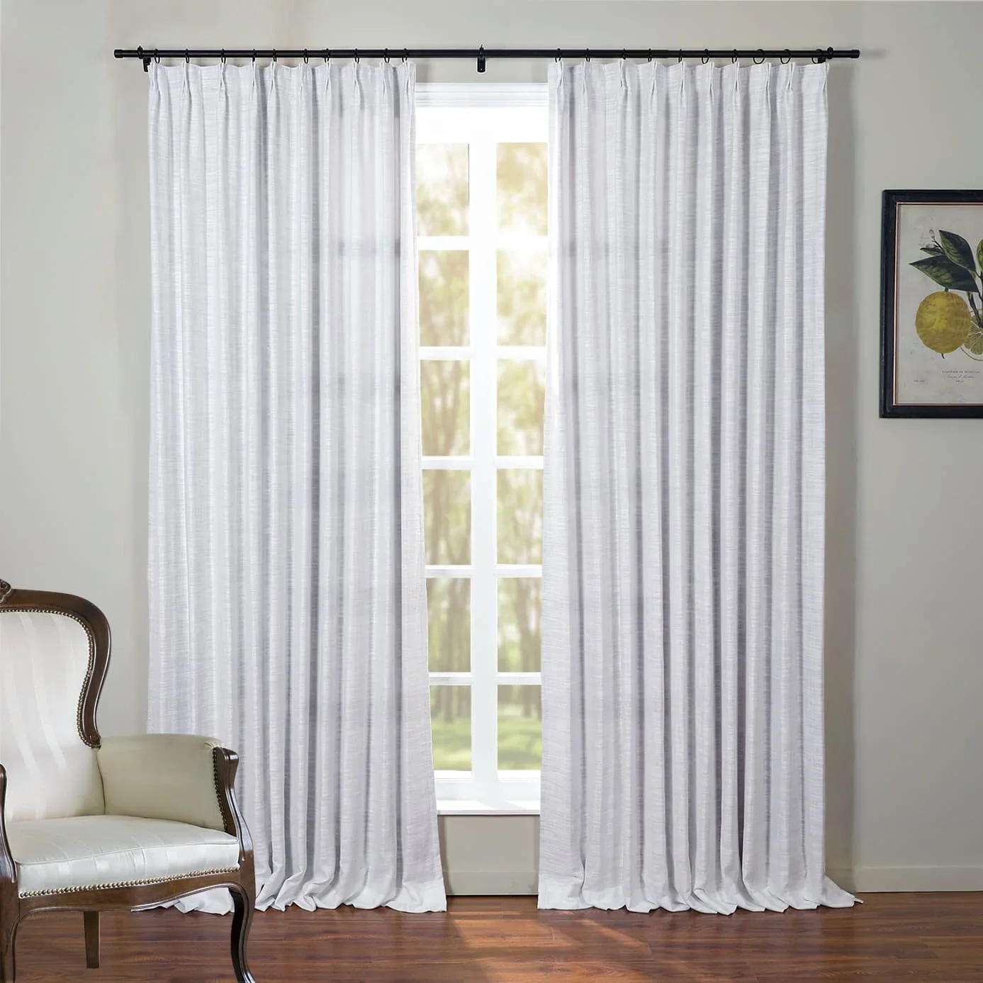 Kelly Flax Linen Curtains & Drapes Pleated - Image 13