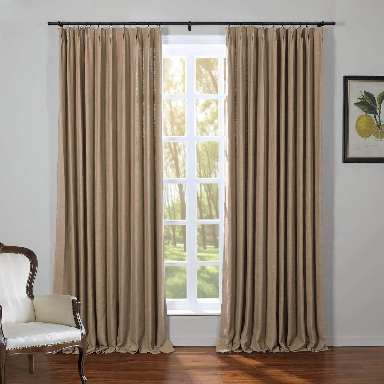 Kelly Flax Linen Curtains & Drapes Pleated - Image 15