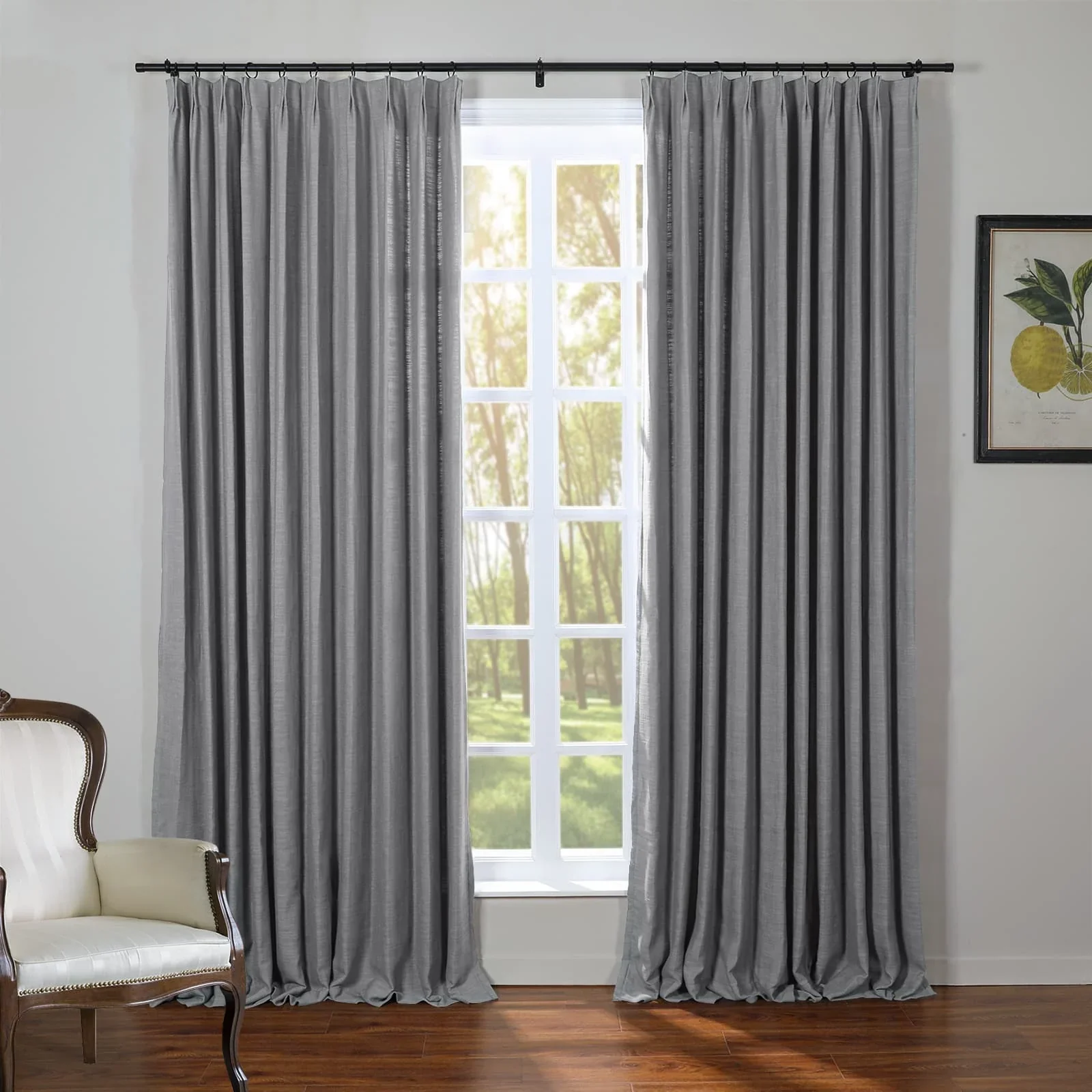Kelly Flax Linen Curtains & Drapes Pleated - Image 16