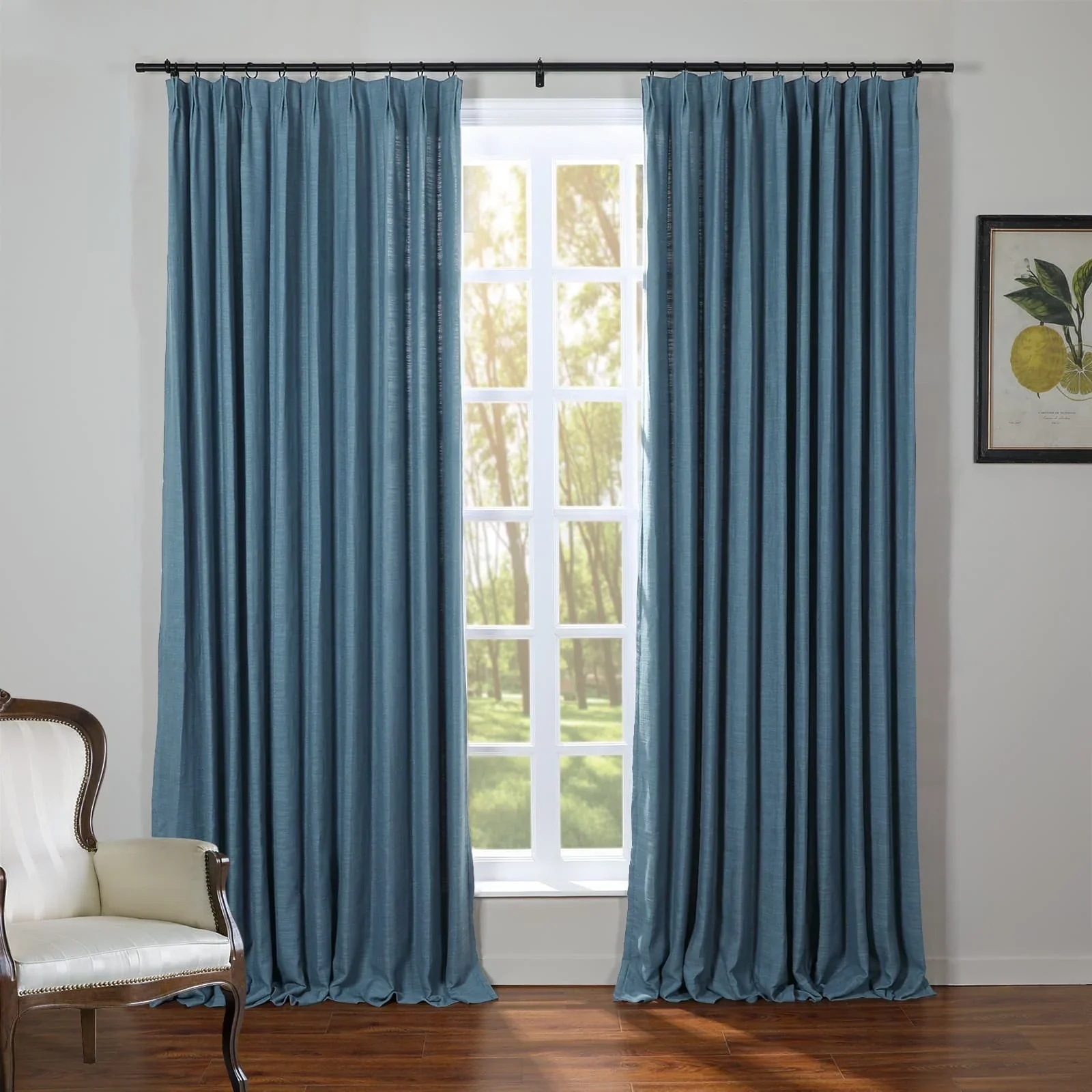 Kelly Flax Linen Curtains & Drapes Pleated - Image 17