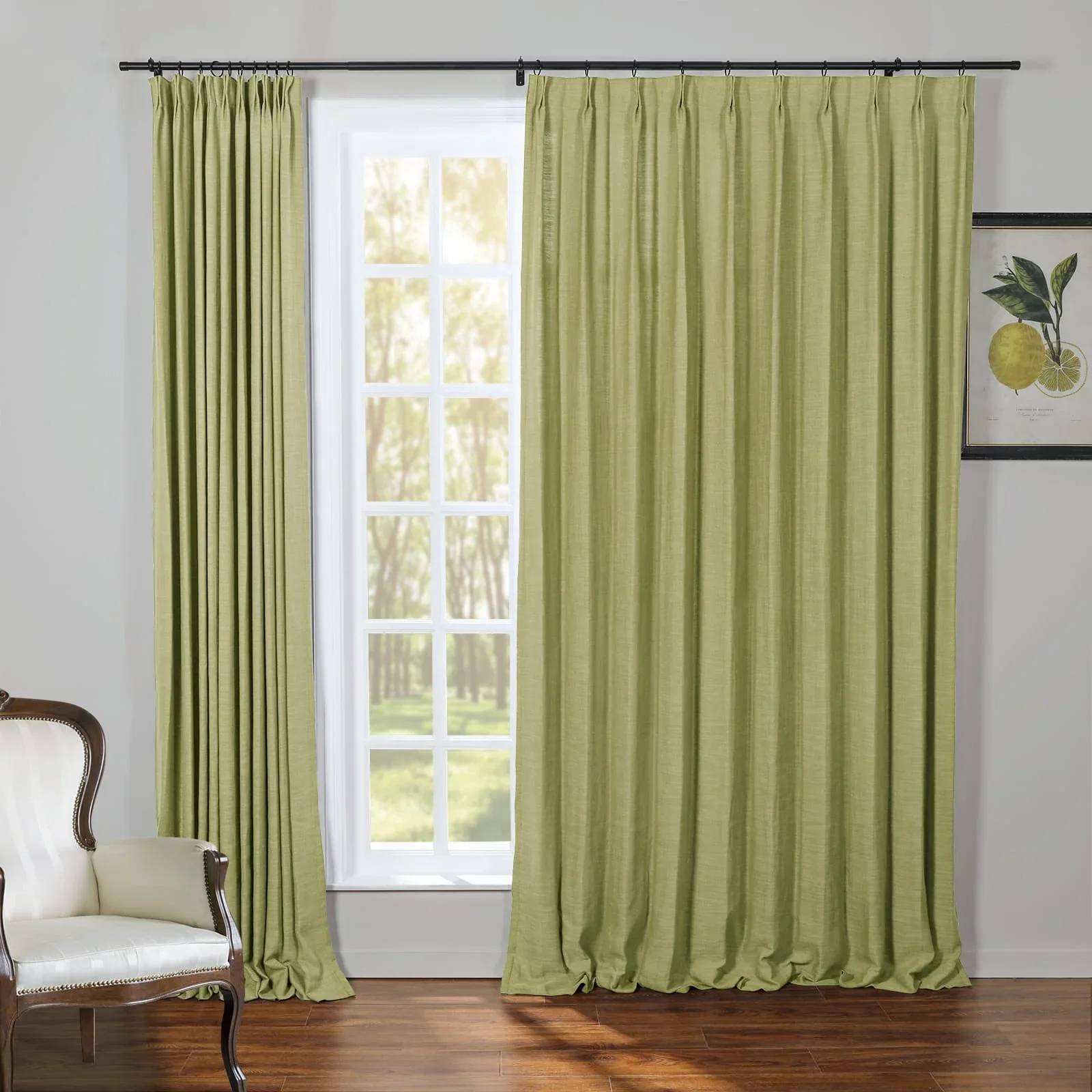 Kelly Flax Linen Curtains & Drapes Pleated - Image 19