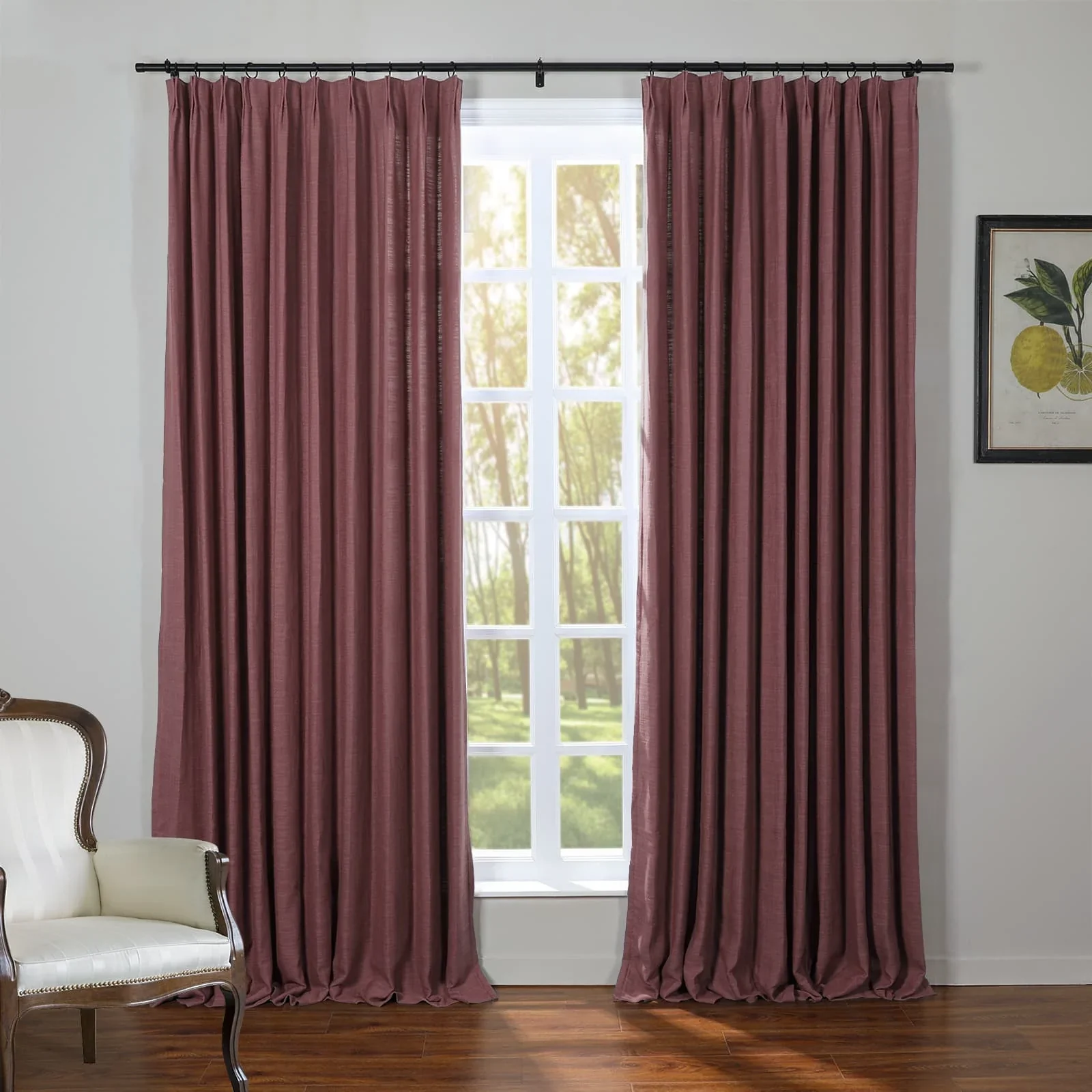 Kelly Flax Linen Curtains & Drapes Pleated - Image 20
