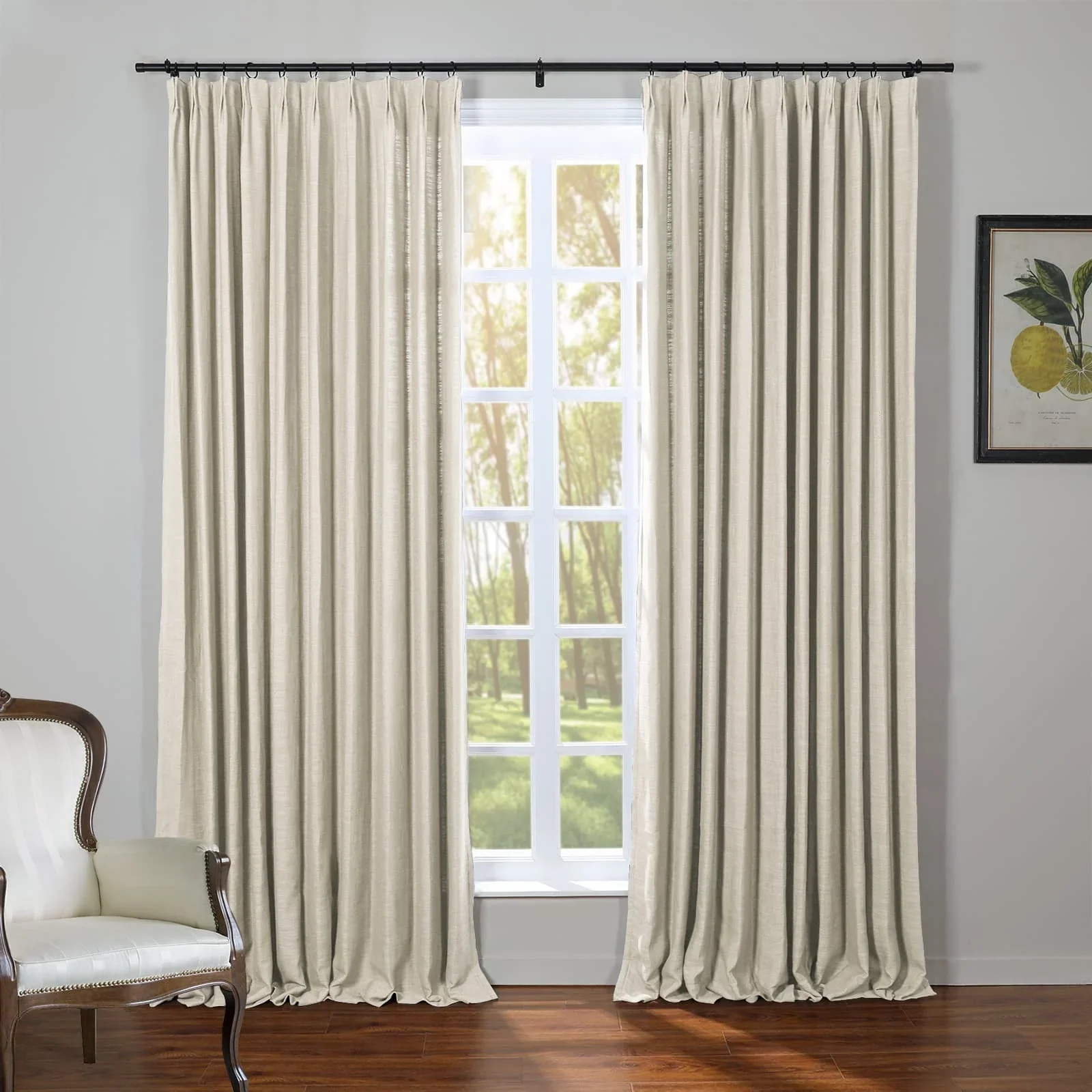 Kelly Flax Linen Curtains & Drapes Pleated - Image 23