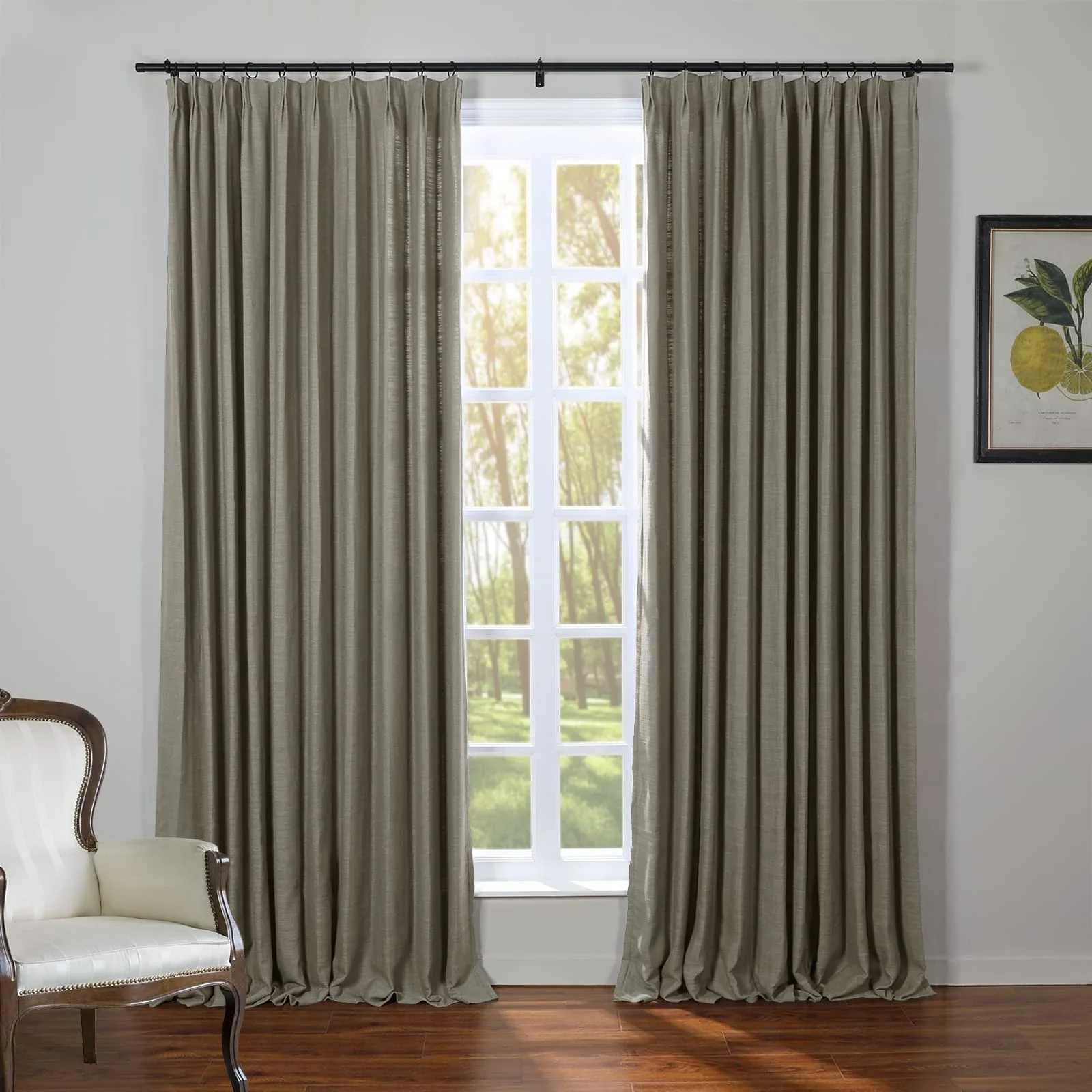 Kelly Flax Linen Curtains & Drapes Pleated - Image 25