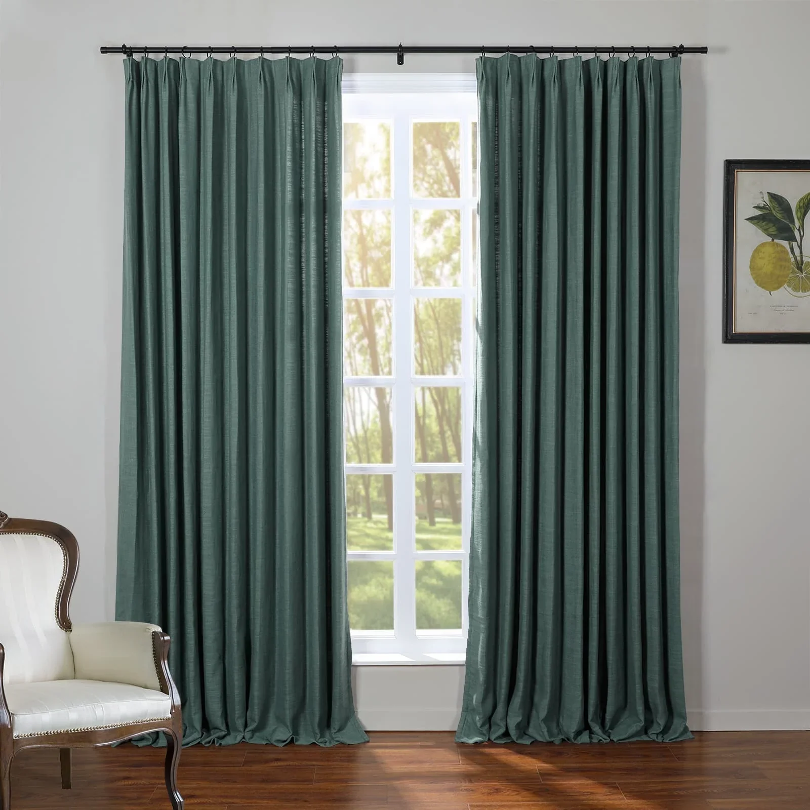 Kelly Flax Linen Curtains & Drapes Pleated - Image 27