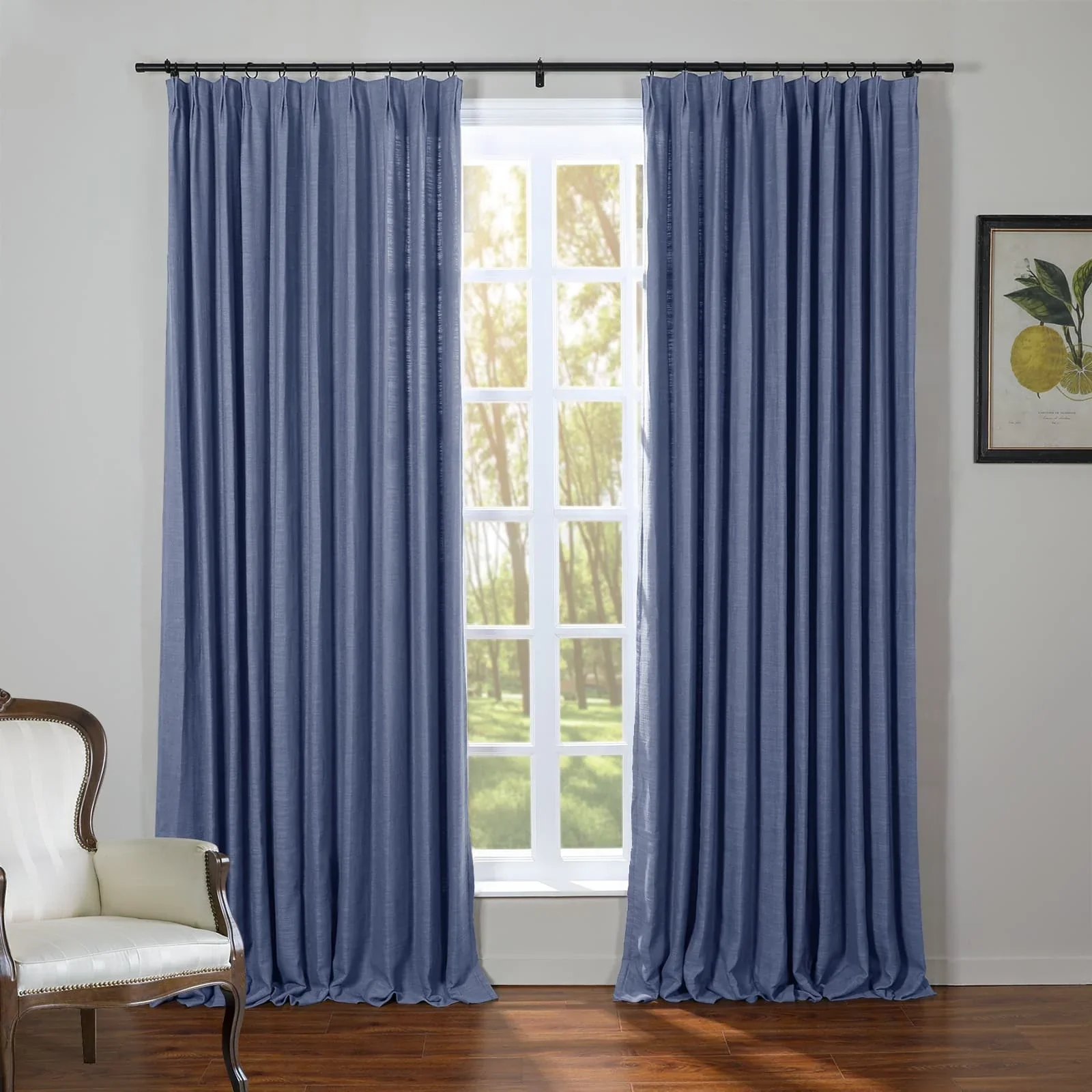 Kelly Flax Linen Curtains & Drapes Pleated - Image 29