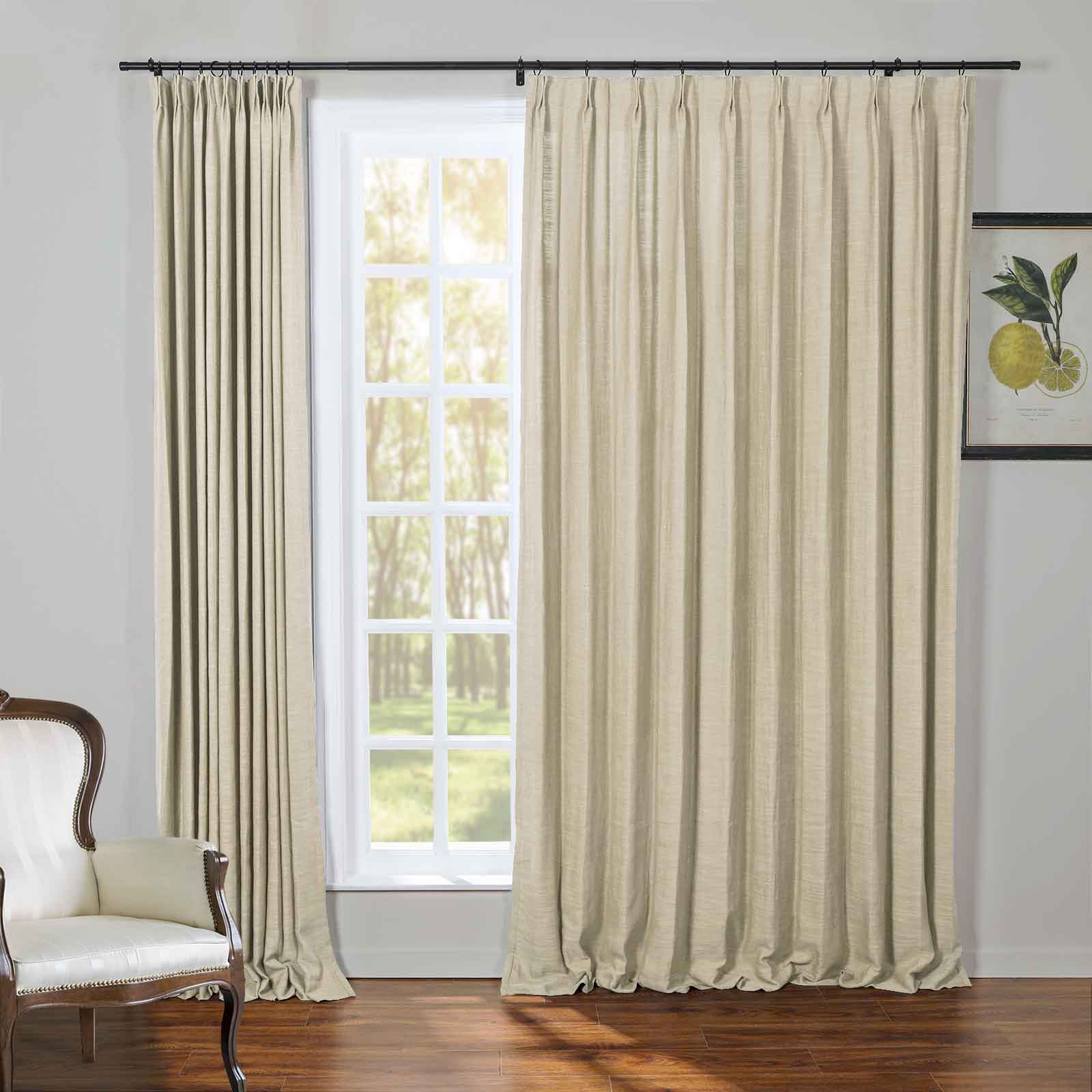Kelly Flax Linen Curtains & Drapes Pleated - Image 9