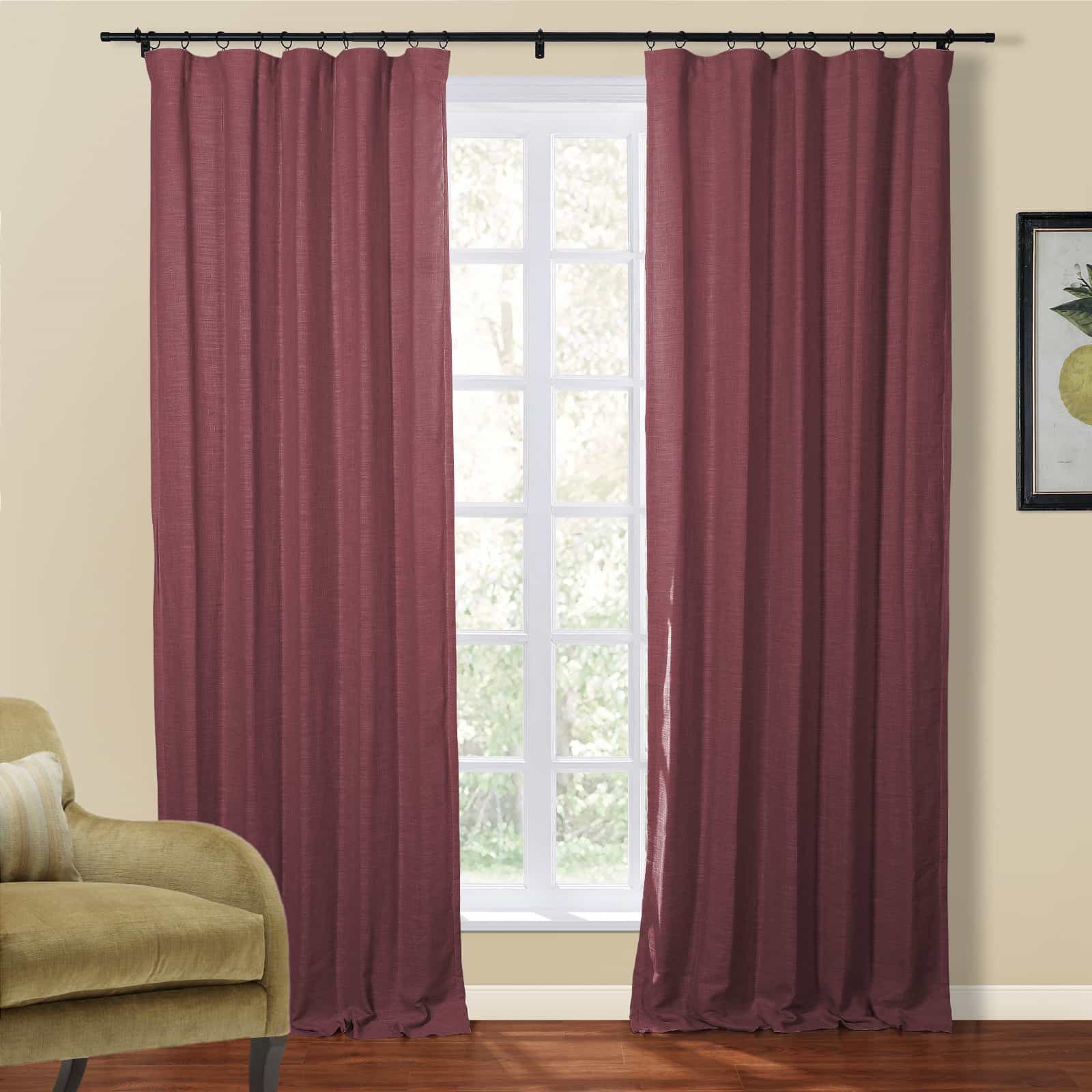 Kelly Linen Blend Curtains & Drapes Soft Top - Image 18