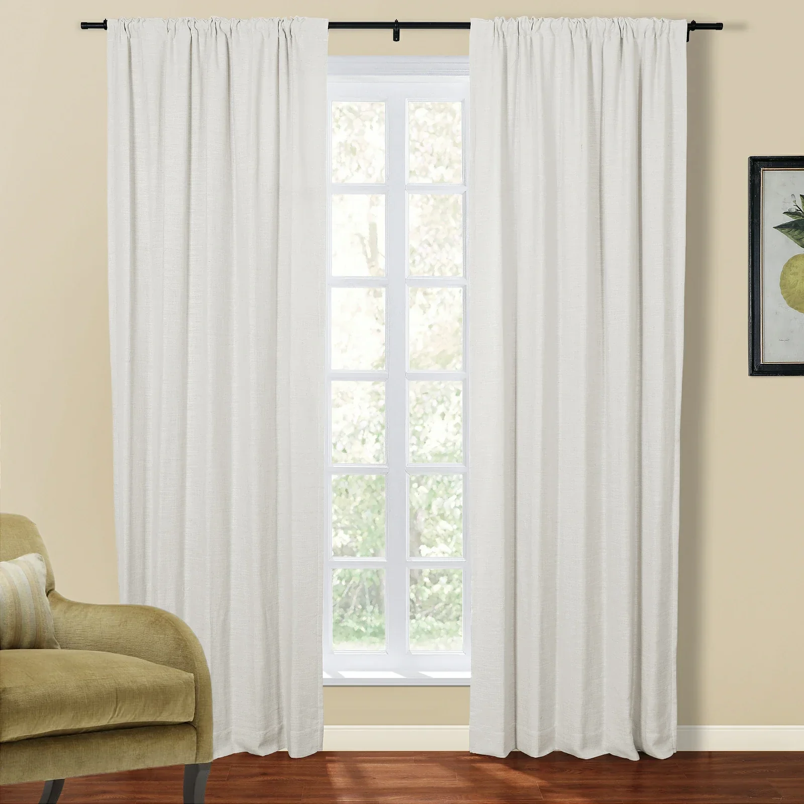 Kelly Linen Blend Curtains & Drapes Soft Top - Image 20