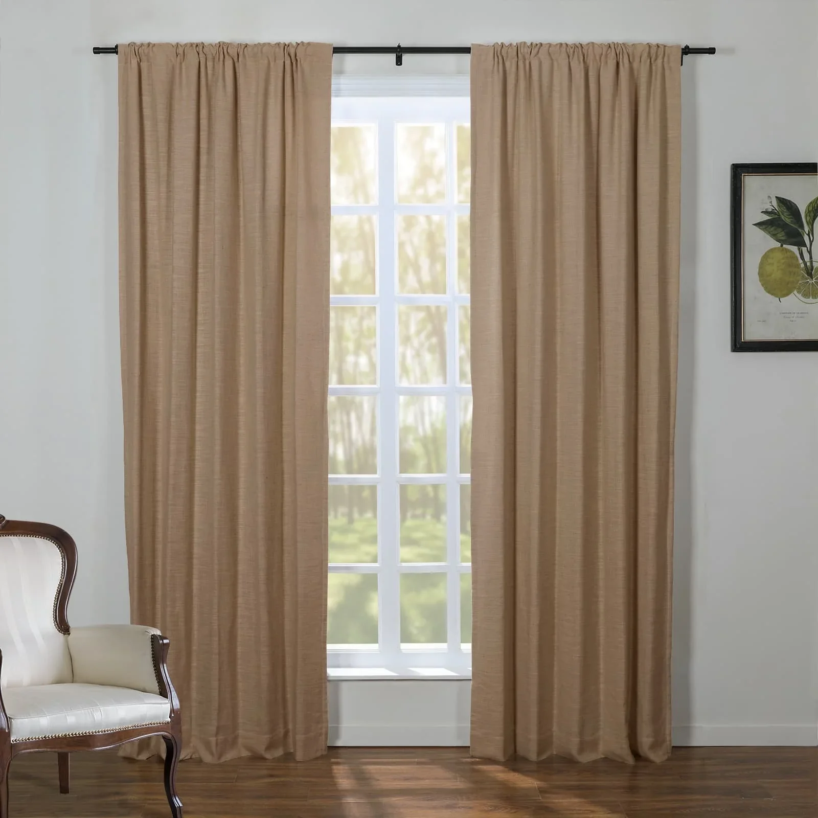 Kelly Linen Blend Curtains & Drapes Soft Top - Image 23