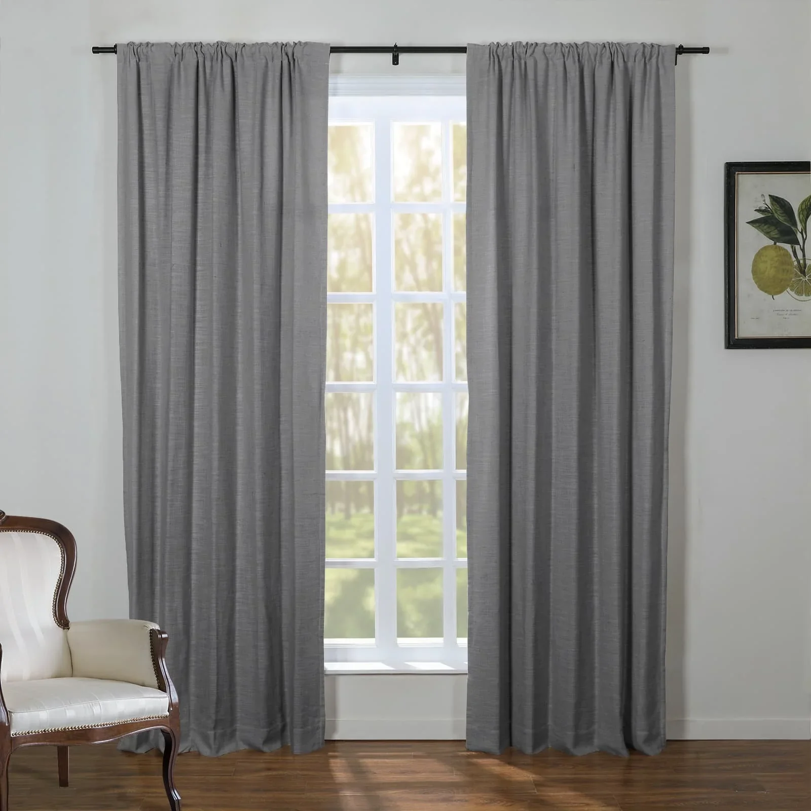 Kelly Linen Blend Curtains & Drapes Soft Top - Image 24