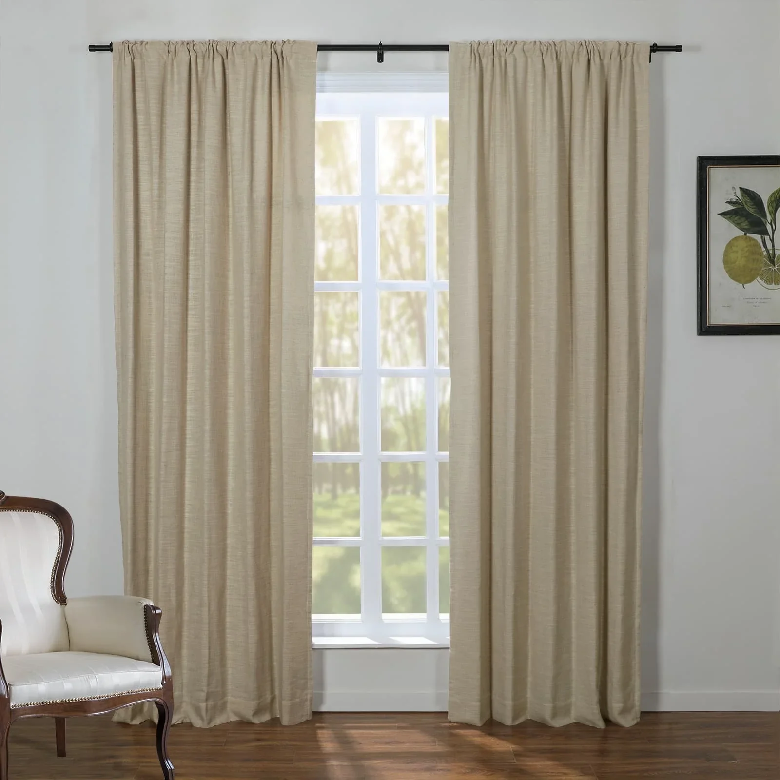 Kelly Linen Blend Curtains & Drapes Soft Top - Image 26