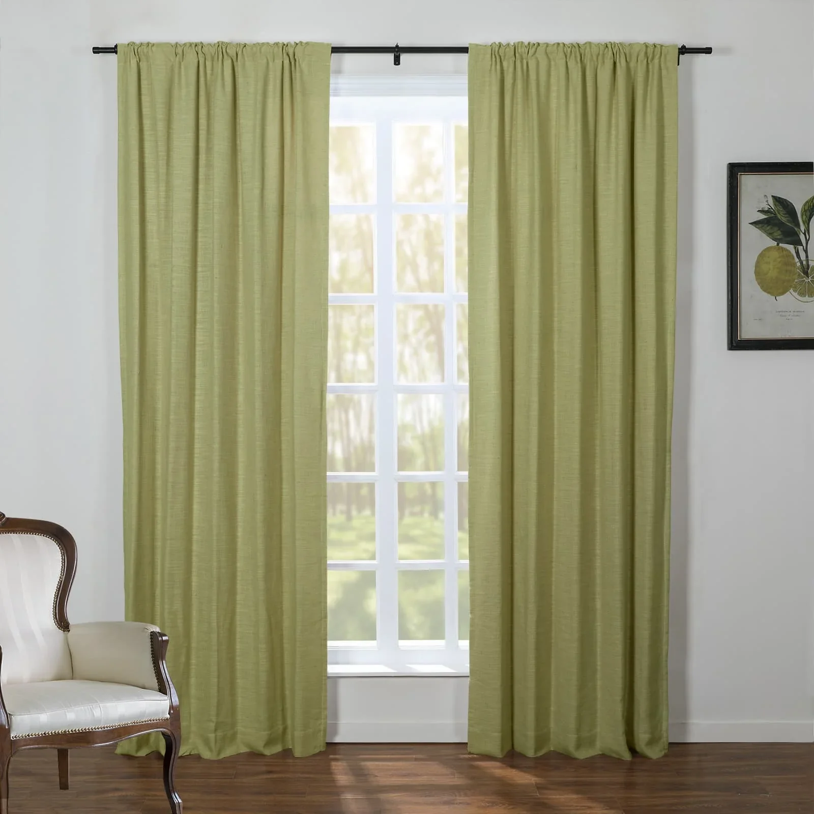 Kelly Linen Blend Curtains & Drapes Soft Top - Image 27
