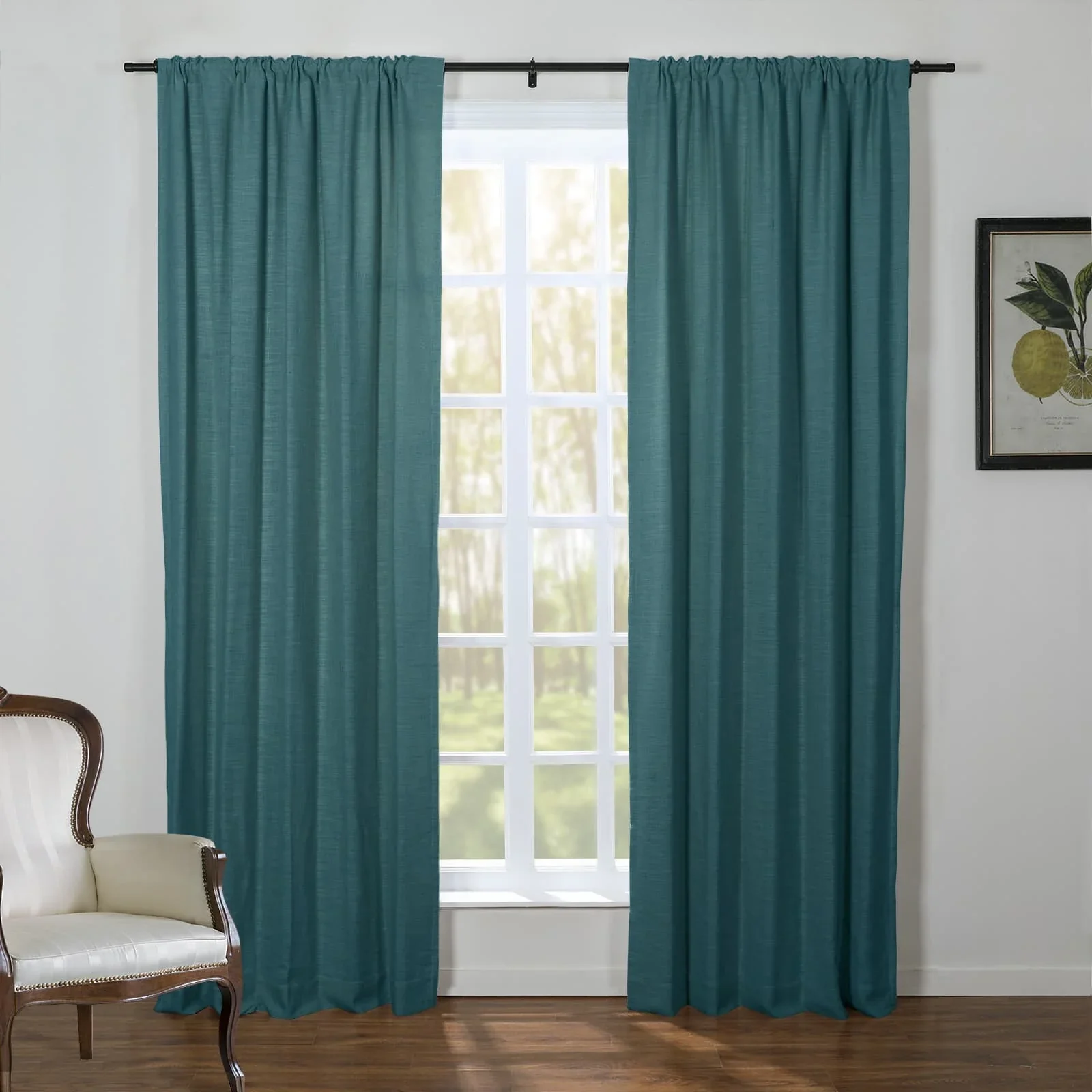Kelly Linen Blend Curtains & Drapes Soft Top - Image 28