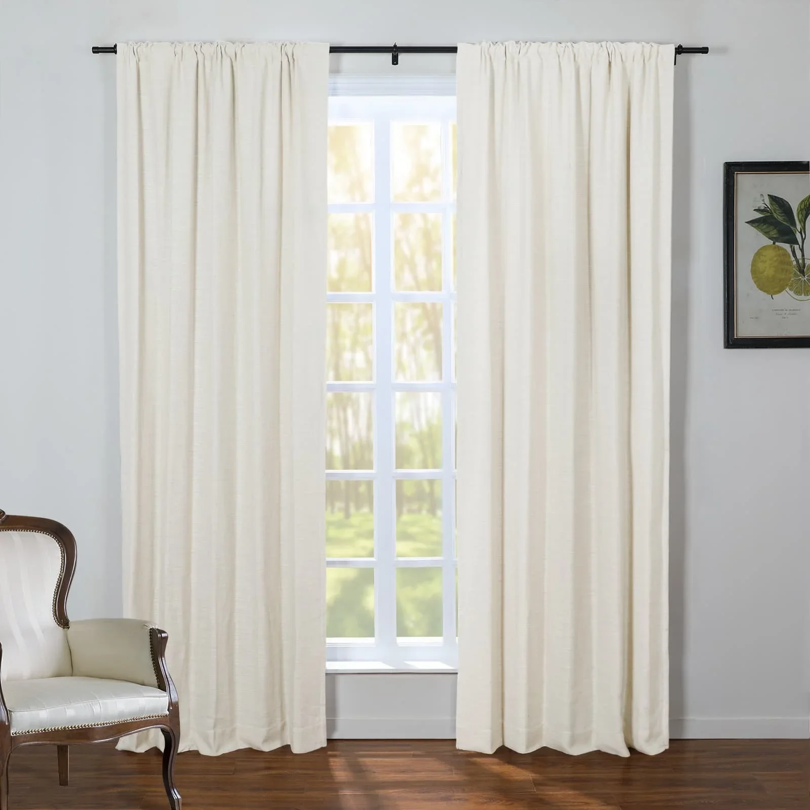 Kelly Linen Blend Curtains & Drapes Soft Top - Image 30