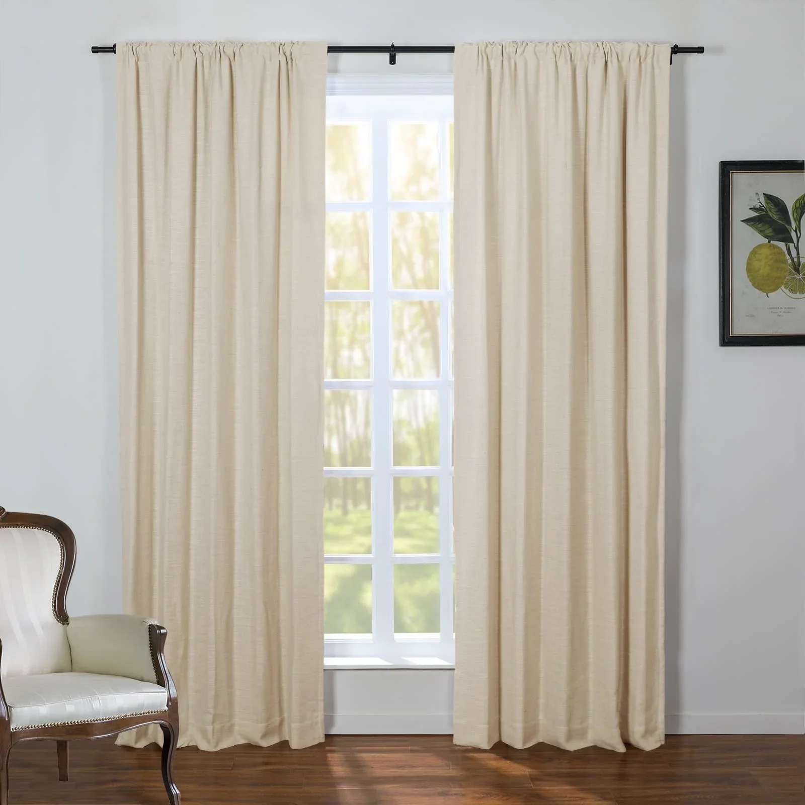 Kelly Linen Blend Curtains & Drapes Soft Top - Image 31