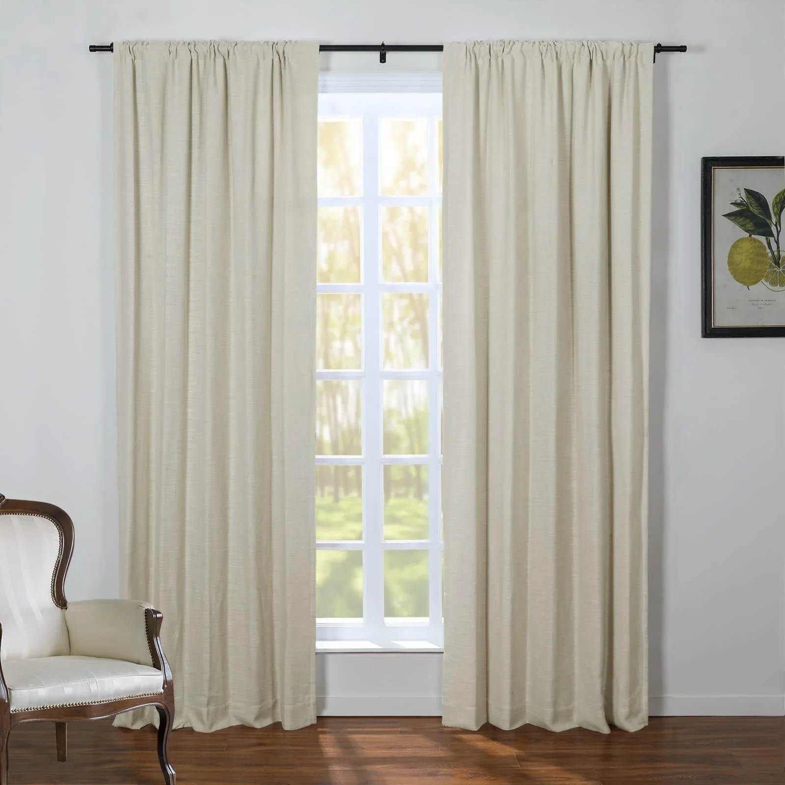 Kelly Linen Blend Curtains & Drapes Soft Top - Image 32