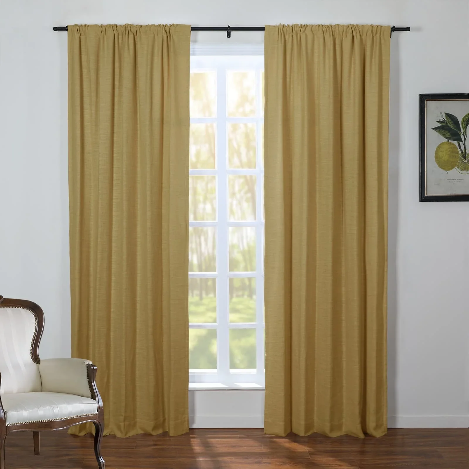 Kelly Linen Blend Curtains & Drapes Soft Top - Image 35