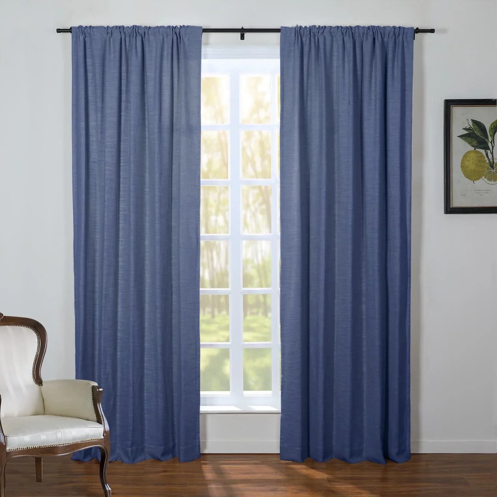 Kelly Linen Blend Curtains & Drapes Soft Top - Image 38