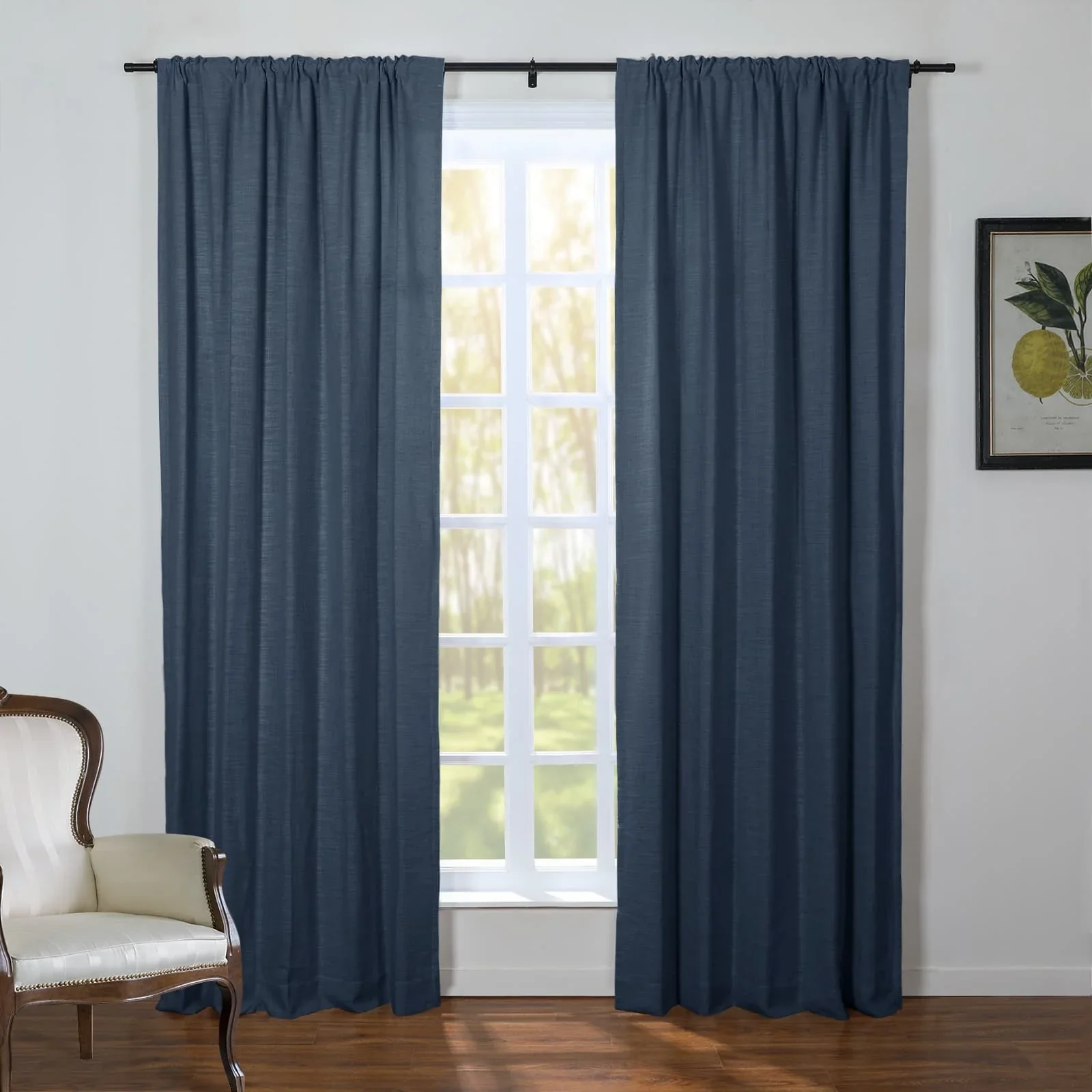 Kelly Linen Blend Curtains & Drapes Soft Top - Image 39