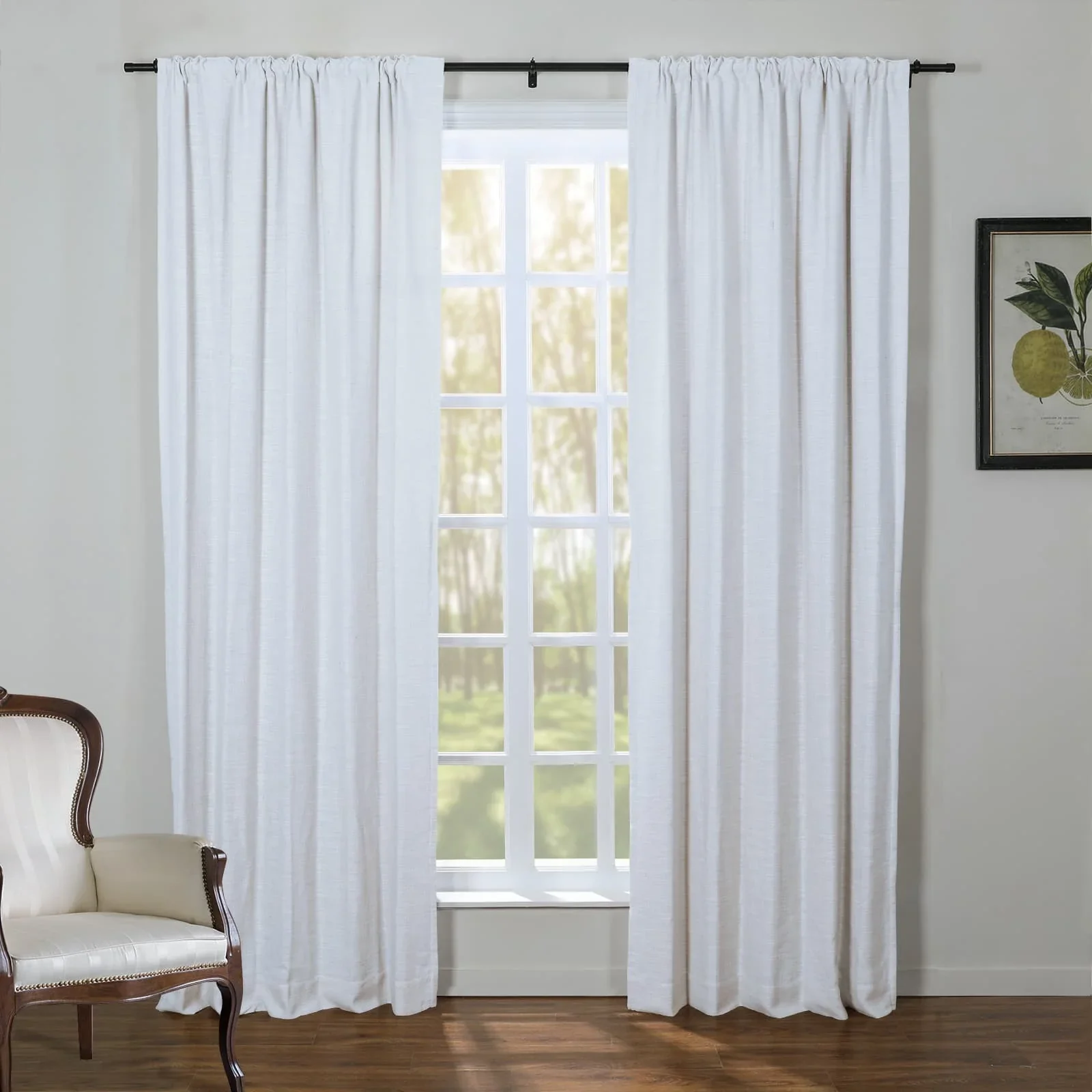 Kelly Linen Blend Curtains & Drapes Soft Top - Image 40
