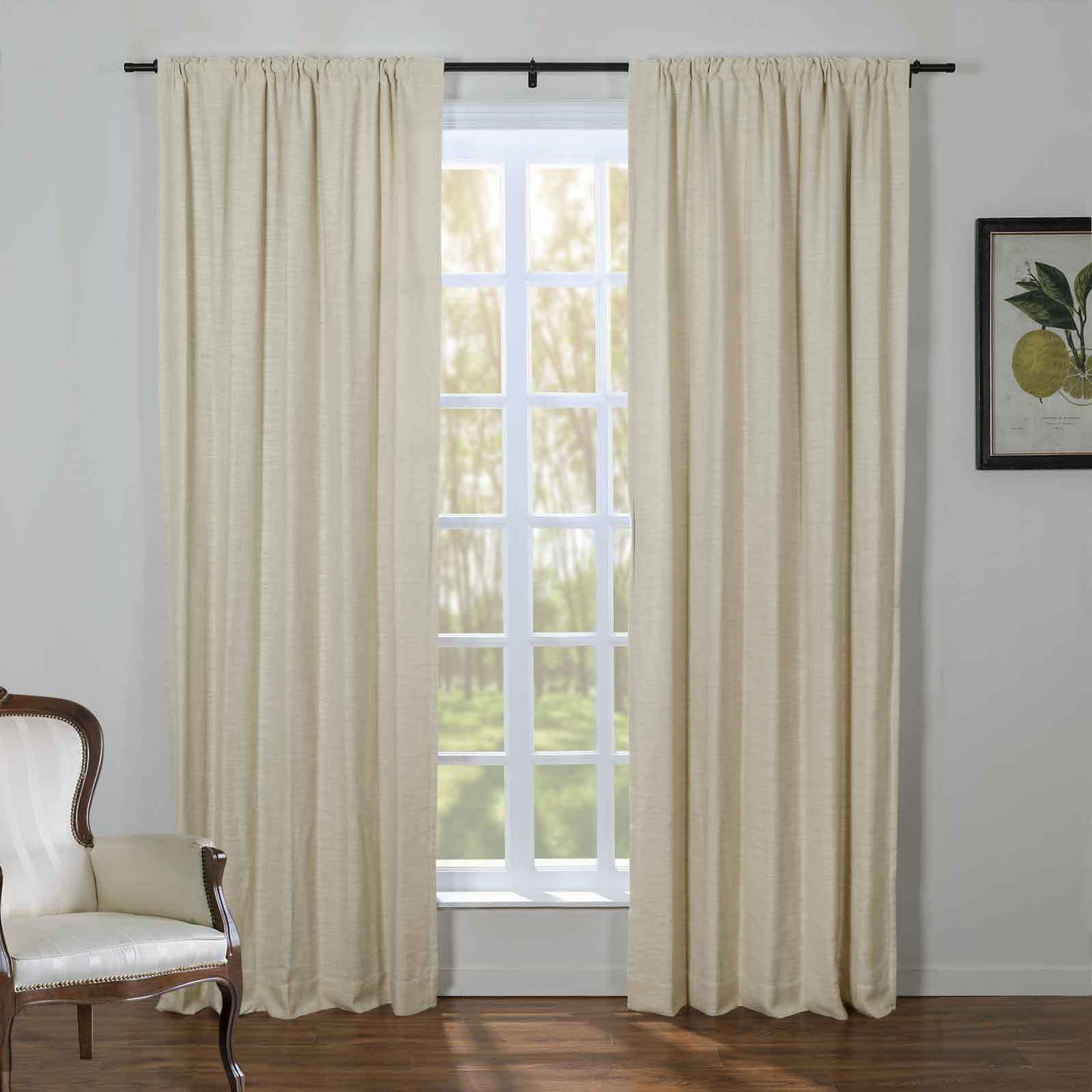 Kelly Linen Blend Curtains & Drapes Soft Top - Image 9