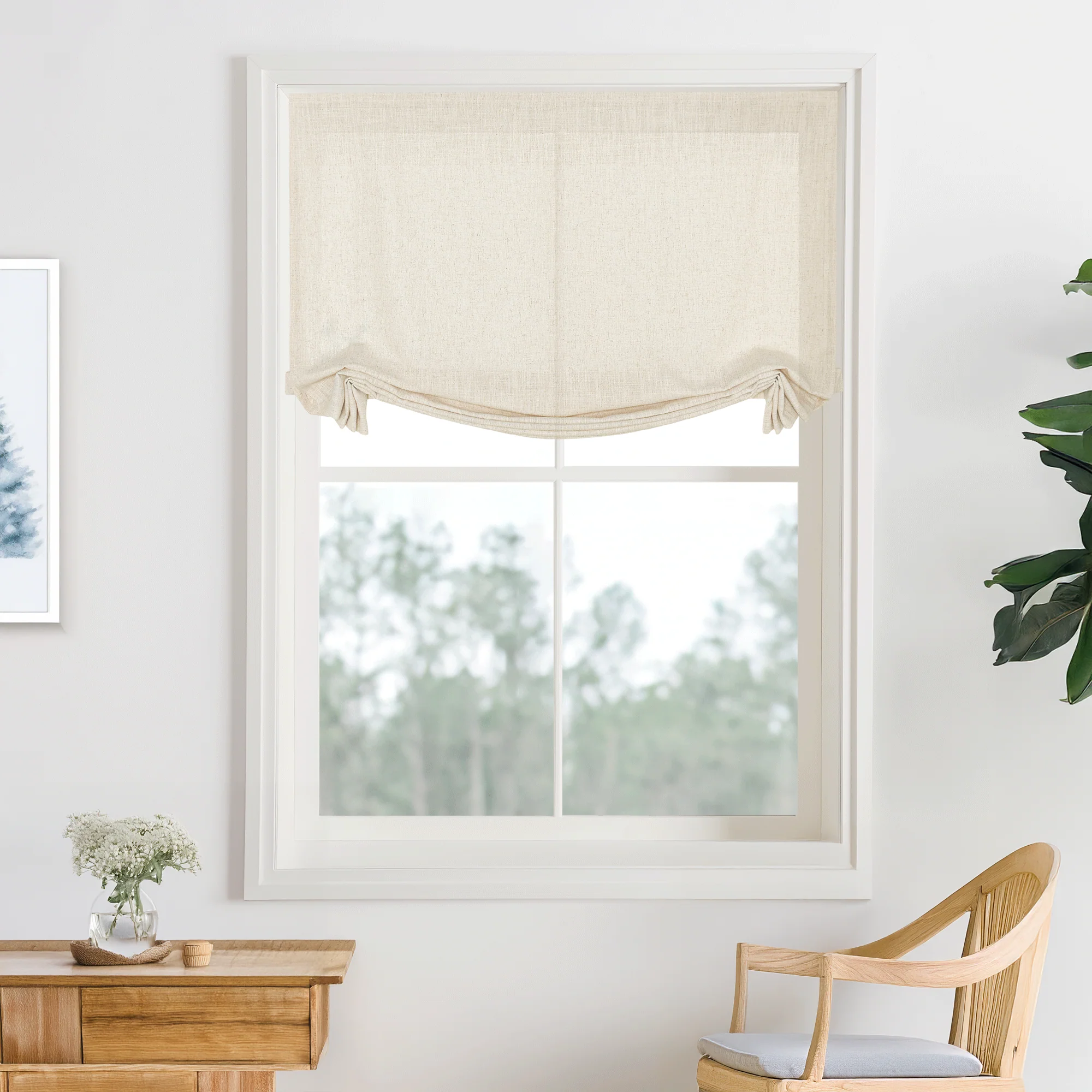 Kelly Linen Roman Shades & Blinds - Image 5