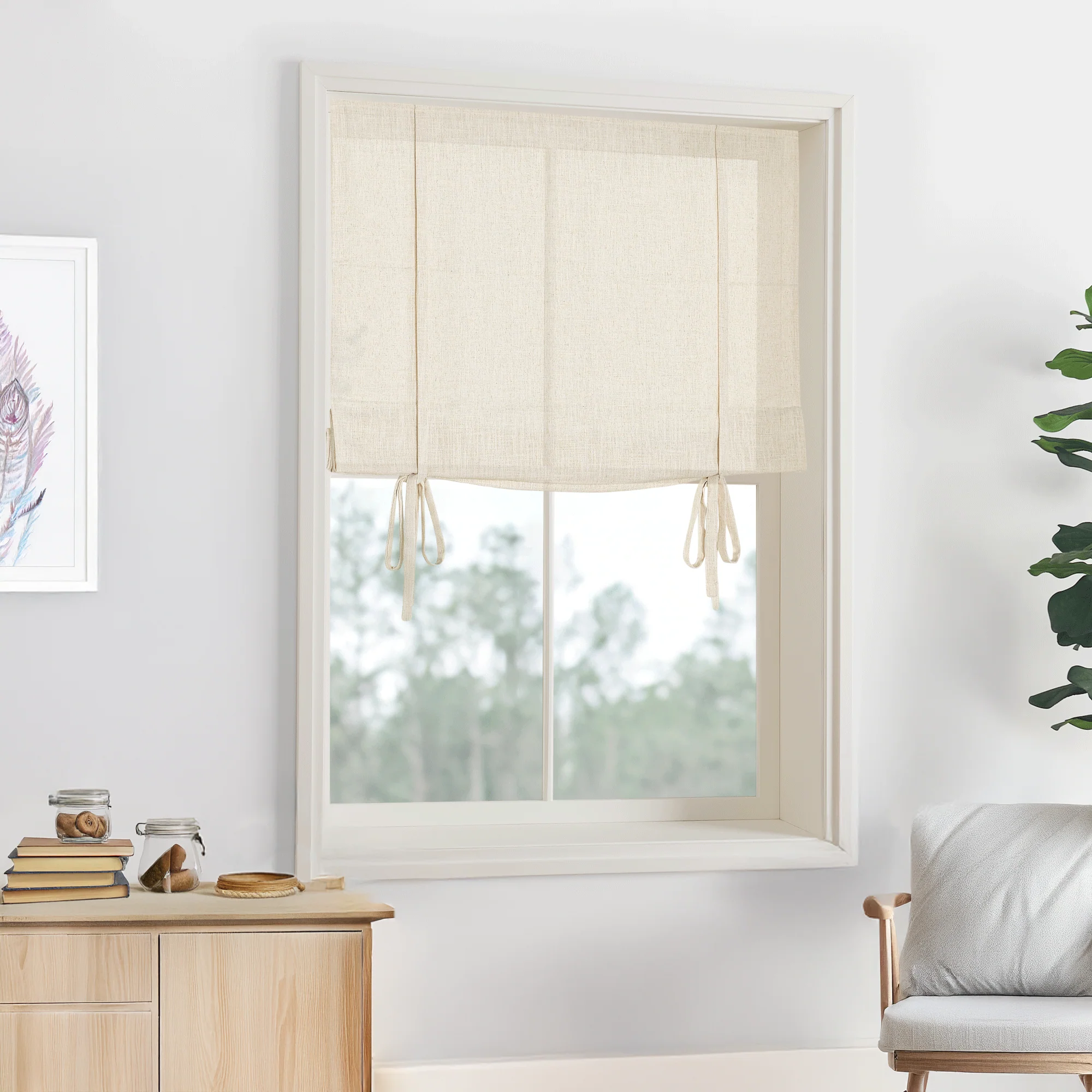 Kelly Linen Roman Shades & Blinds - Image 6